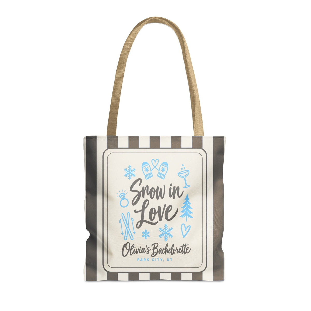 Snow In Love striped tote bag, Pepper