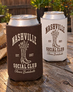 Nashville Social Club Solid Can Cooler in use, Nashville Social Club bachelorette weekend