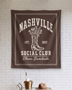 Nashville Social Club Solid Tapestry in use, Nashville Social Club bachelorette weekend