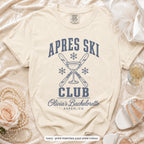 Ivory Apres Ski Club bride t-shirt, print matches your crew colour