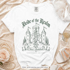 White Bride & Ladies Of The Realm bride t-shirt, print matches your crew colour