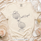 Ivory Coastal Cowgirl bride t-shirt, print matches your crew colour