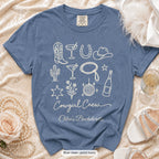 Blue Jean Cowgirl Bride & Cowgirl Crew bachelorette crew t-shirt, print in ivory
