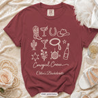 Chili Cowgirl Bride & Cowgirl Crew bachelorette crew t-shirt, print in ivory