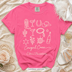 Crunchberry Cowgirl Bride & Cowgirl Crew bachelorette crew t-shirt, print in ivory