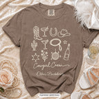 Espresso Cowgirl Bride & Cowgirl Crew bachelorette crew t-shirt, print in ivory