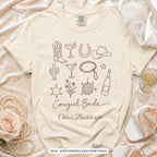 Ivory Cowgirl Bride & Cowgirl Crew bride t-shirt, print matches your crew colour