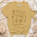 Mustard Cowgirl Bride & Cowgirl Crew bachelorette crew t-shirt, print in deep mustard