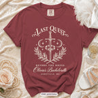 Chili Last Quest Before The Dress bachelorette crew t-shirt, print in ivory