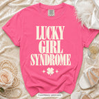 Crunchberry Lucky Bride & Lucky Girl Syndrome bachelorette crew t-shirt, print in ivory