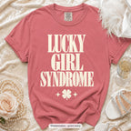Watermelon Lucky Bride & Lucky Girl Syndrome bachelorette crew t-shirt, print in ivory