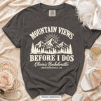 Pepper Mountain Views Before I Dos bachelorette crew t-shirt, print in ivory
