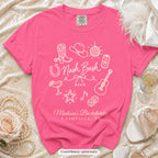 Crunchberry Nash Bash bachelorette crew t-shirt, print in ivory