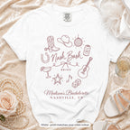 White Nash Bash bride t-shirt, print matches your crew colour