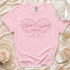 Blossom Seashell Bachelorette bachelorette crew t-shirt, print in deep rose