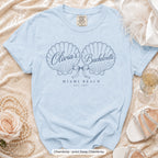 Chambray Seashell Bachelorette bachelorette crew t-shirt, print in deep chambray
