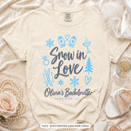 Ivory Snow In Love bride t-shirt, print matches your crew colour