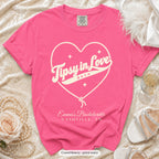Crunchberry Tipsy In Love bachelorette crew t-shirt, print in ivory