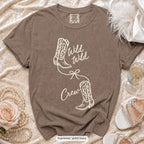 Espresso Wild Wild Wife & Wild Wild Crew bachelorette crew t-shirt, print in ivory
