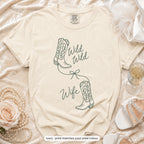 Ivory Wild Wild Wife & Wild Wild Crew bride t-shirt, print matches your crew colour