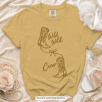 Mustard Wild Wild Wife & Wild Wild Crew bachelorette crew t-shirt, print in deep mustard