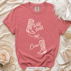 Watermelon Wild Wild Wife & Wild Wild Crew bachelorette crew t-shirt, print in ivory