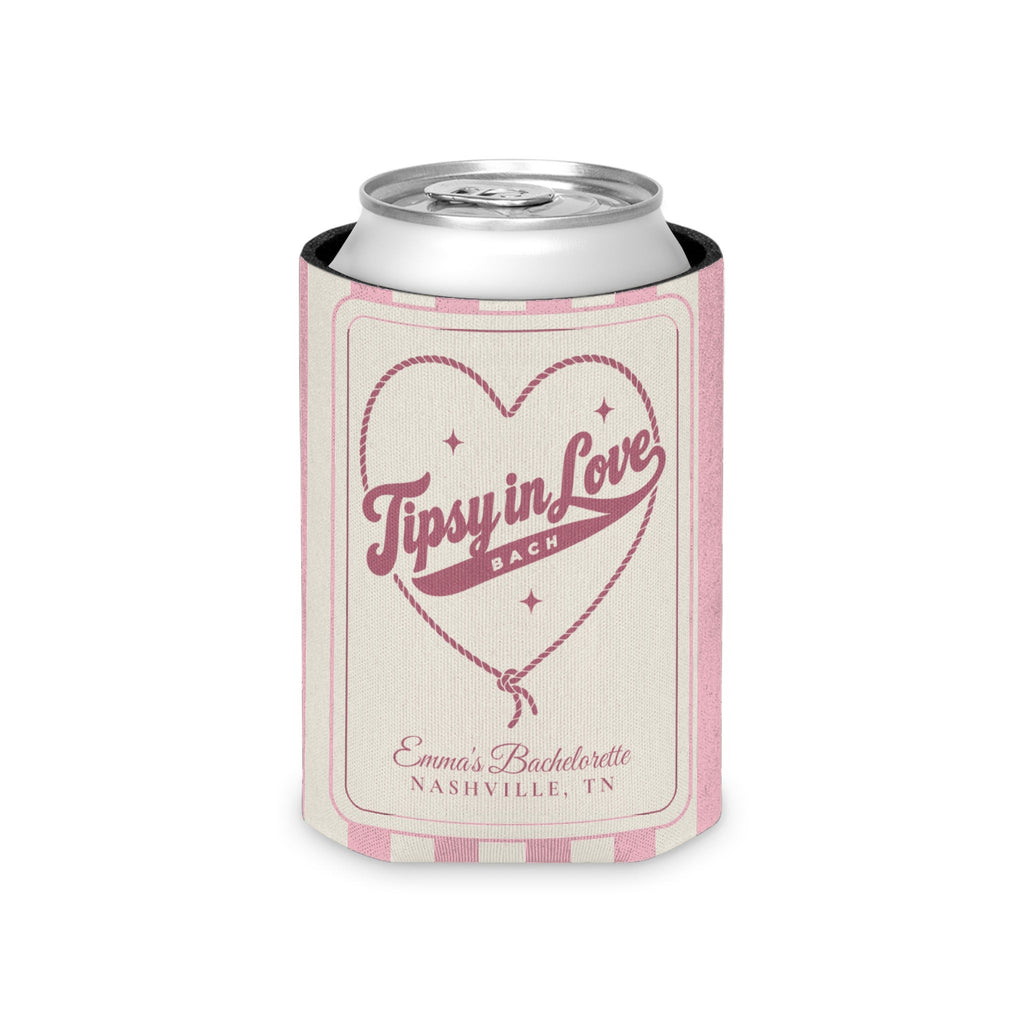 Tipsy In Love striped can cooler, Blossom