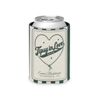 Tipsy In Love striped can cooler, Blue Spruce