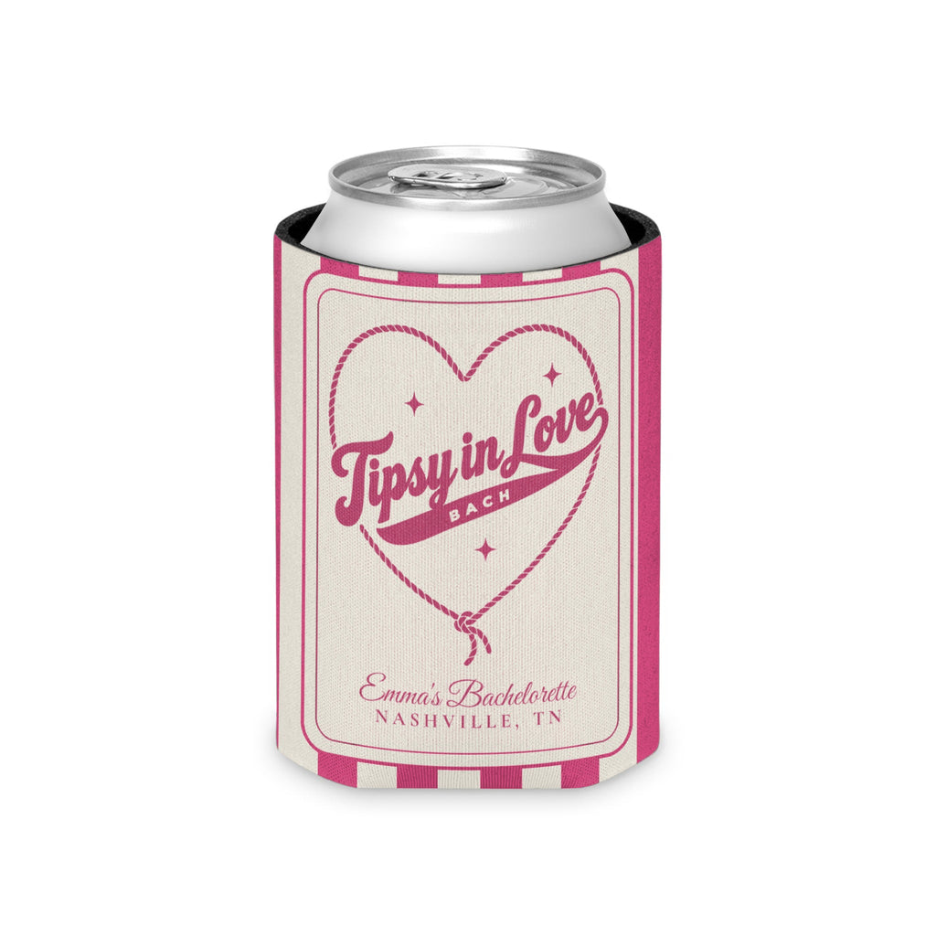Tipsy In Love striped can cooler, Crunchberry