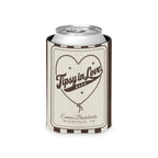 Tipsy In Love striped can cooler, Espresso