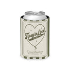 Tipsy In Love striped can cooler, Moss