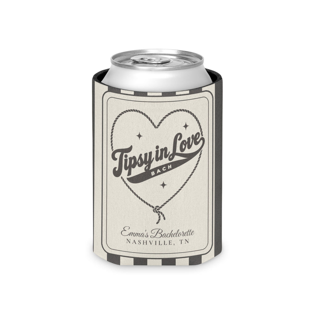 Tipsy In Love striped can cooler, Pepper
