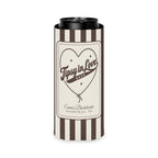 Tipsy In Love slim can cooler for tall seltzer cans, Espresso