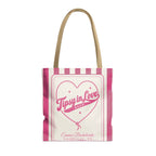 Tipsy In Love striped tote bag, Crunchberry