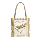 Tipsy In Love striped tote bag, Mustard