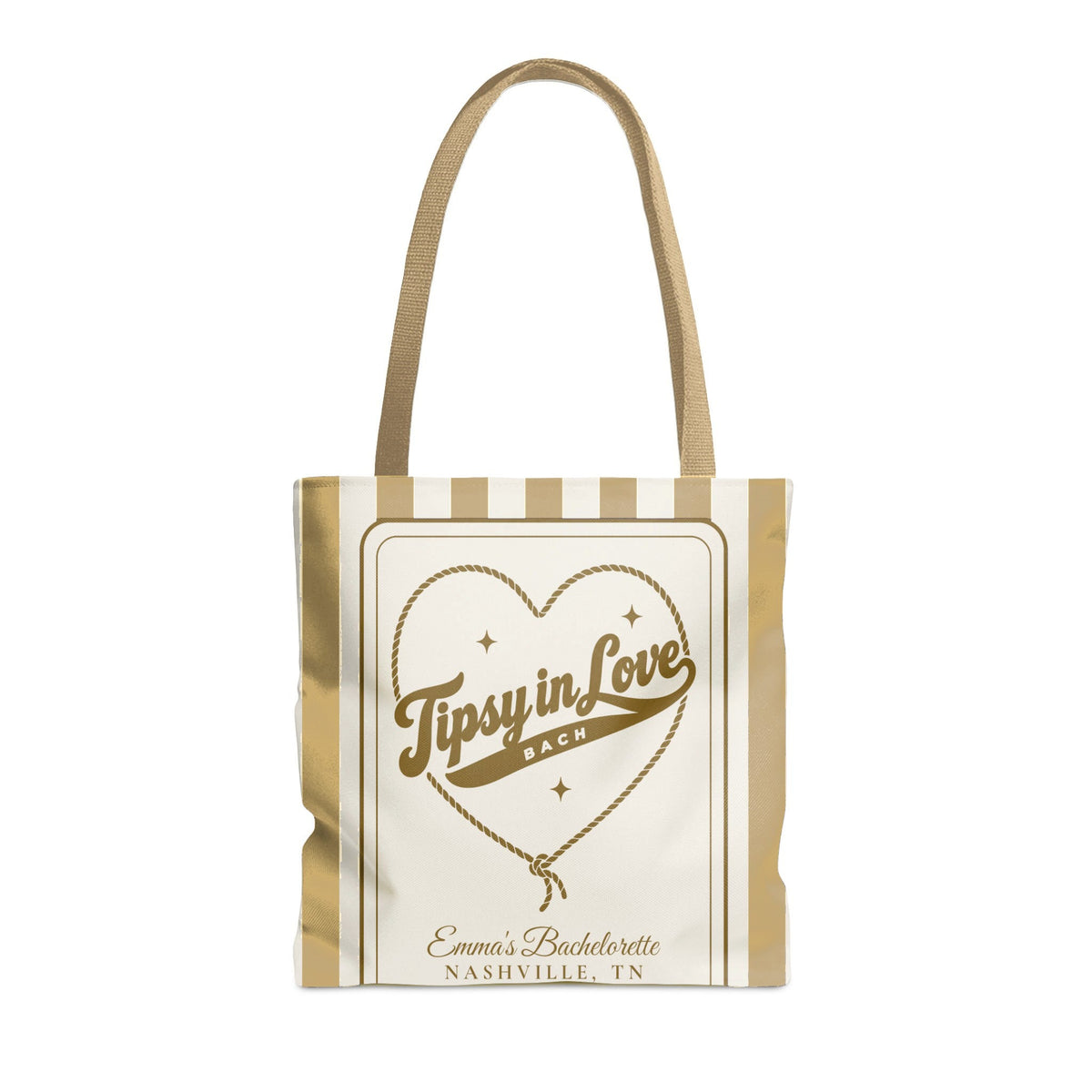 Tipsy In Love striped tote bag, Mustard