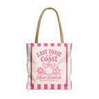 Last Toast On The Coast striped tote bag, Crunchberry stripes