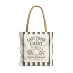 Last Toast On The Coast striped tote bag, Pepper stripes