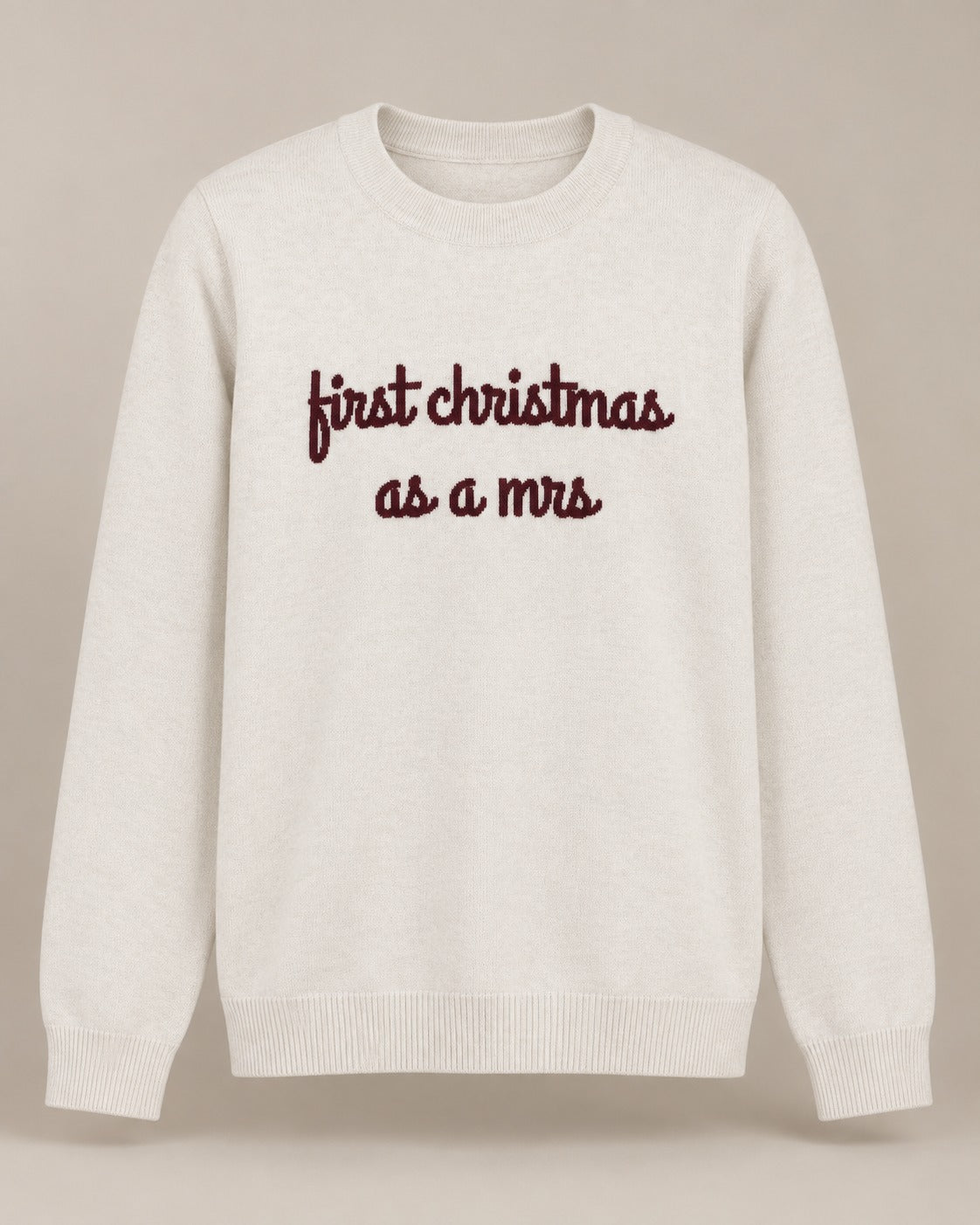 First Christmas as a Mrs knitted sweater