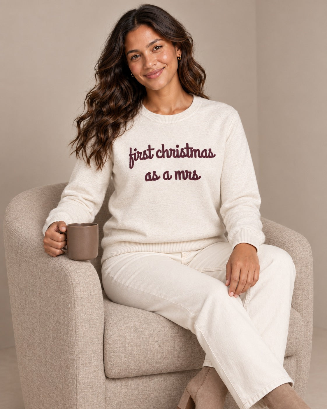 First Christmas as a Mrs knitted sweater