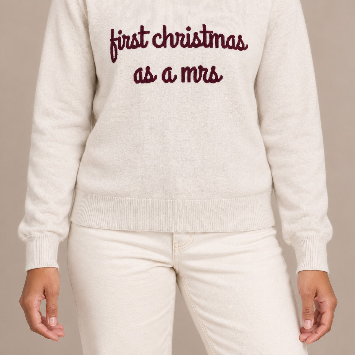 First Christmas as a Mrs knitted sweater
