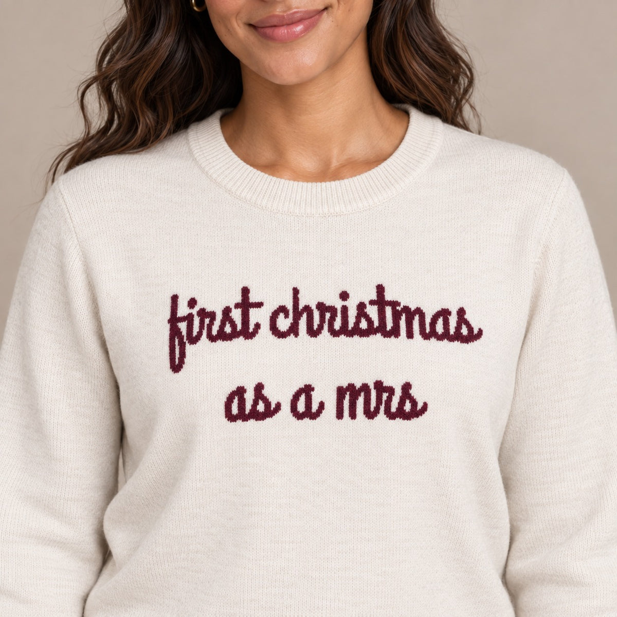 First Christmas as a Mrs knitted sweater