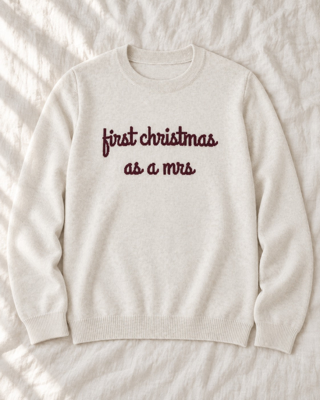 First Christmas as a Mrs knitted sweater