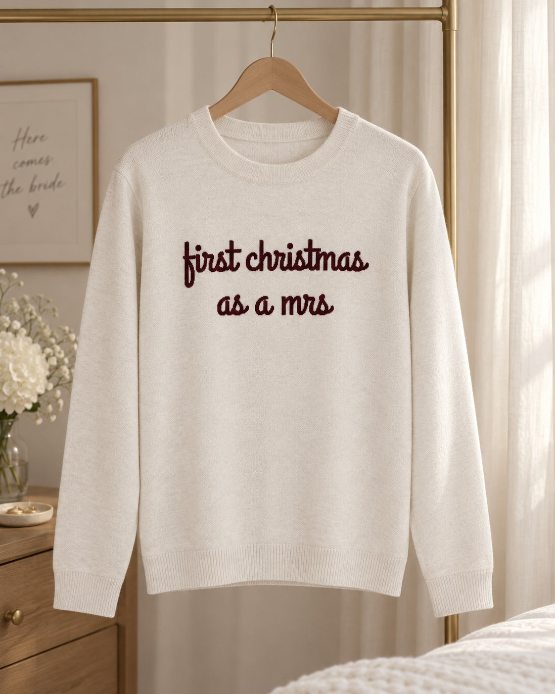First Christmas as a Mrs knitted sweater
