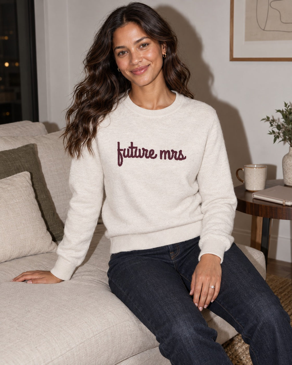 Future Mrs knitted sweater