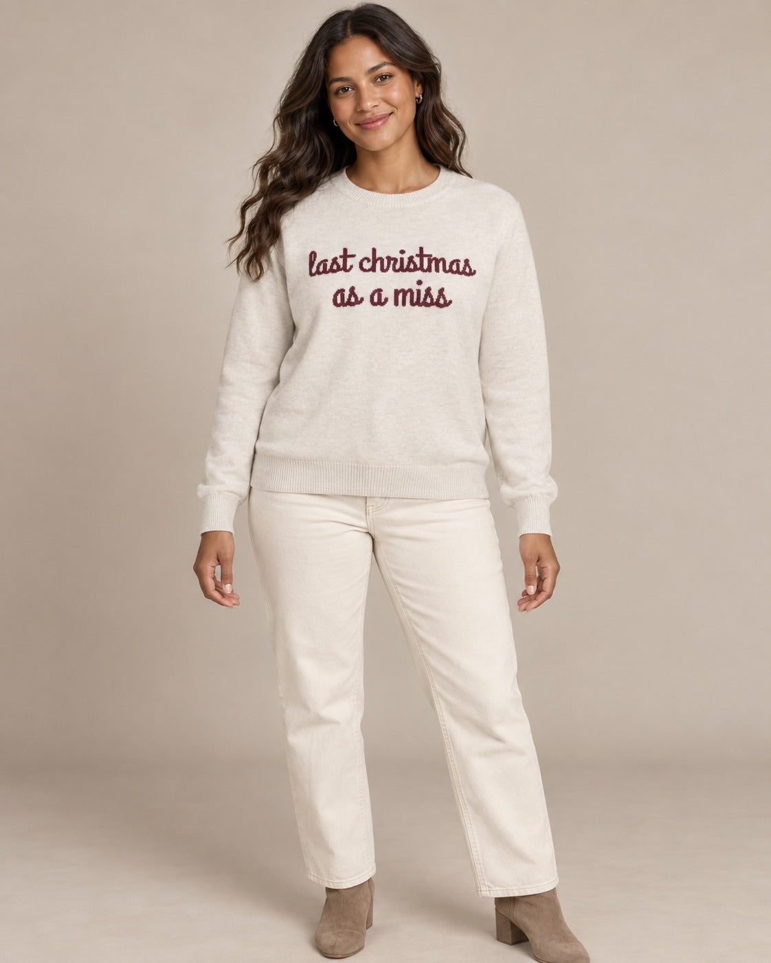 Last Christmas as a Miss knitted sweater