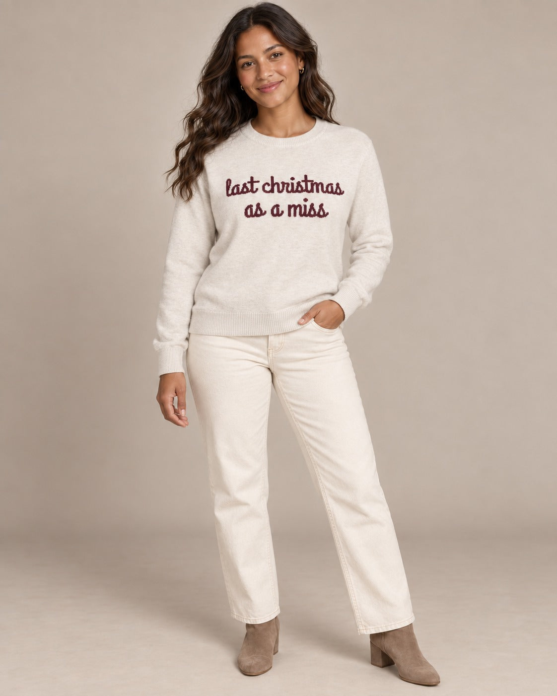 Last Christmas as a Miss knitted sweater