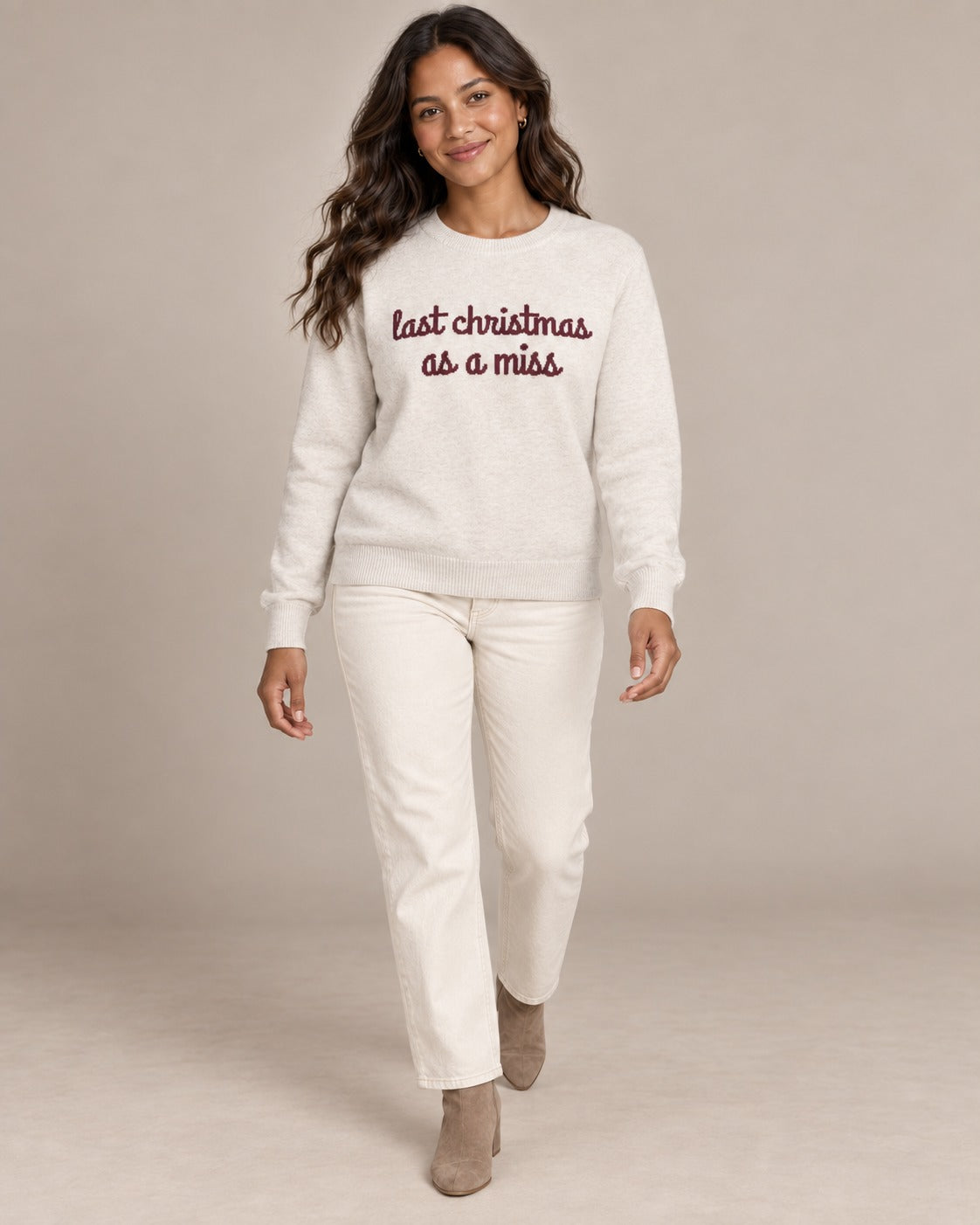 Last Christmas as a Miss knitted sweater