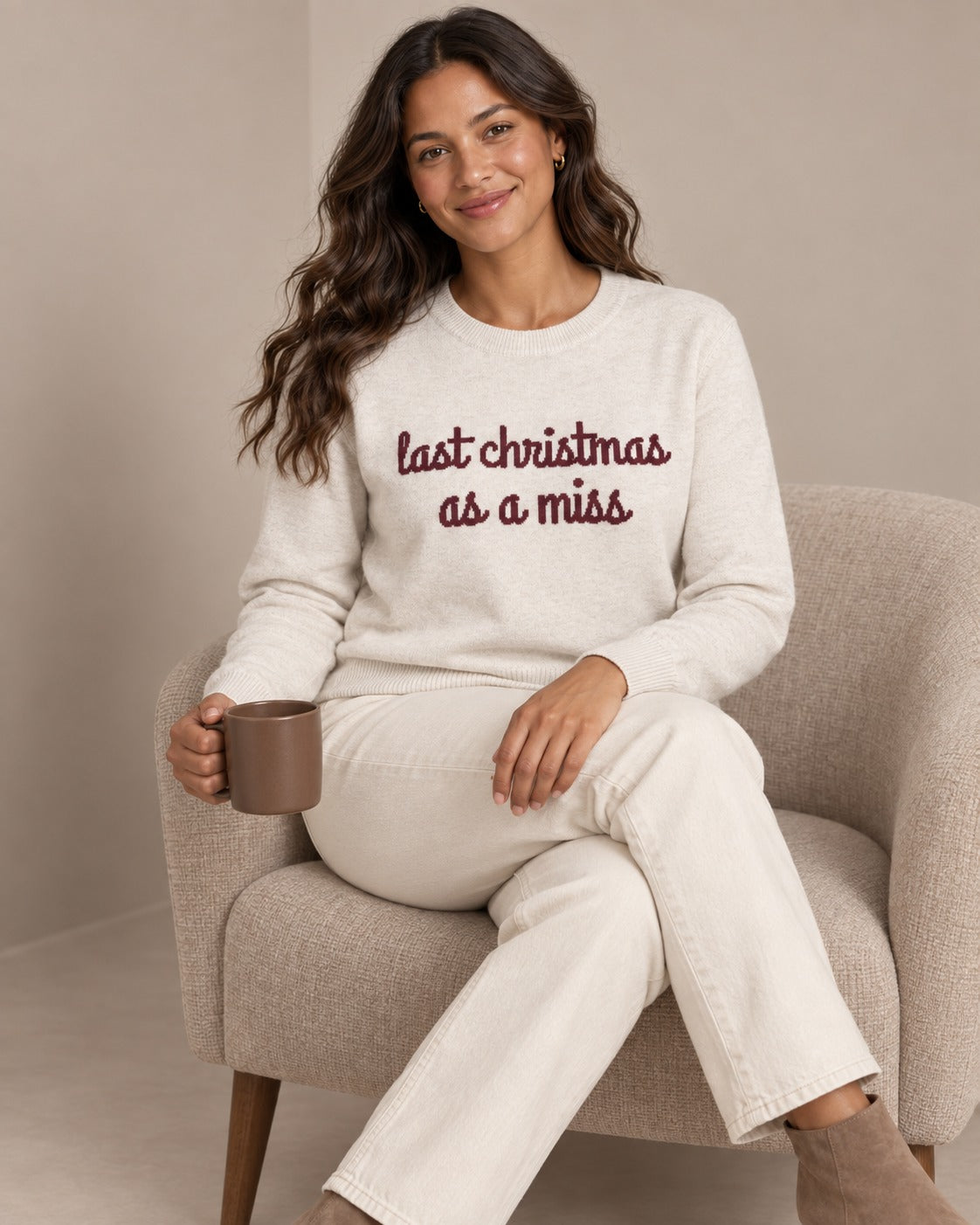 Last Christmas as a Miss knitted sweater