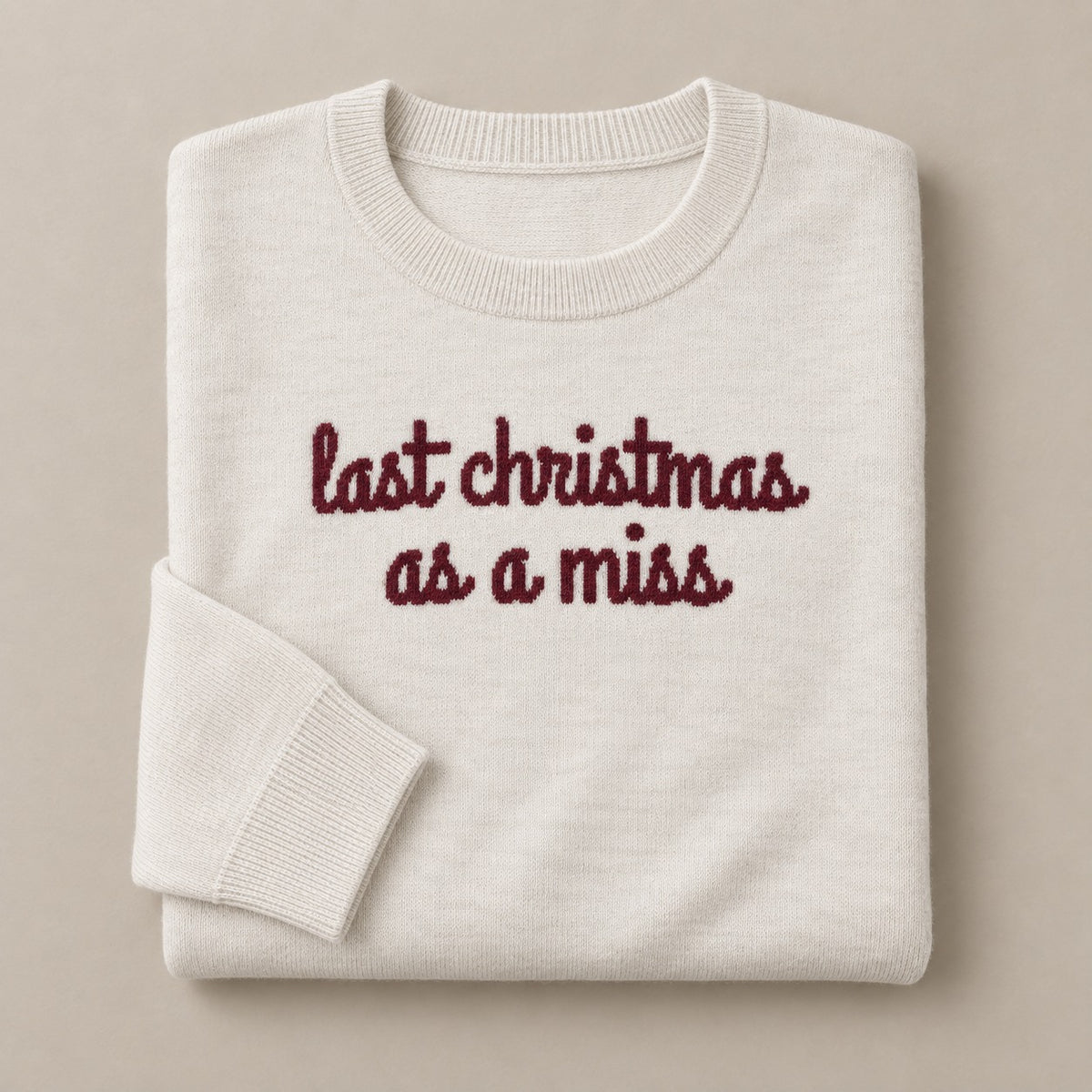Last Christmas as a Miss knitted sweater